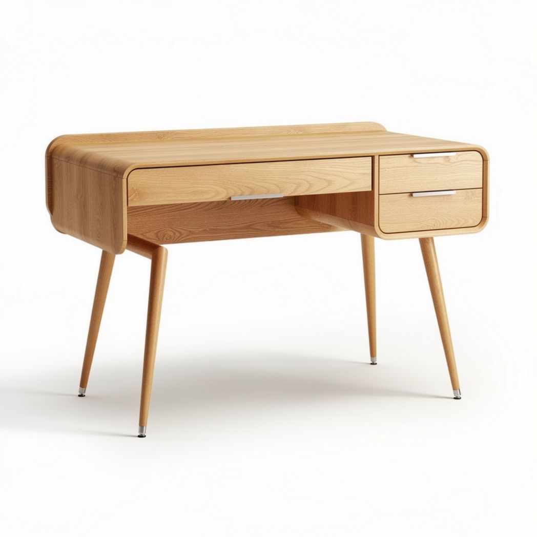 Scrivania in legno di faggio con cassetto dimensioni 90 x 60 x 75cm