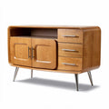 Mobiletto in legno di frassino con 2 porte e 3 cassetti 150 x 45 x 85cm
