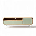 Mobile porta TV in legno e metallo colore verde 100 x 40 x 45cm